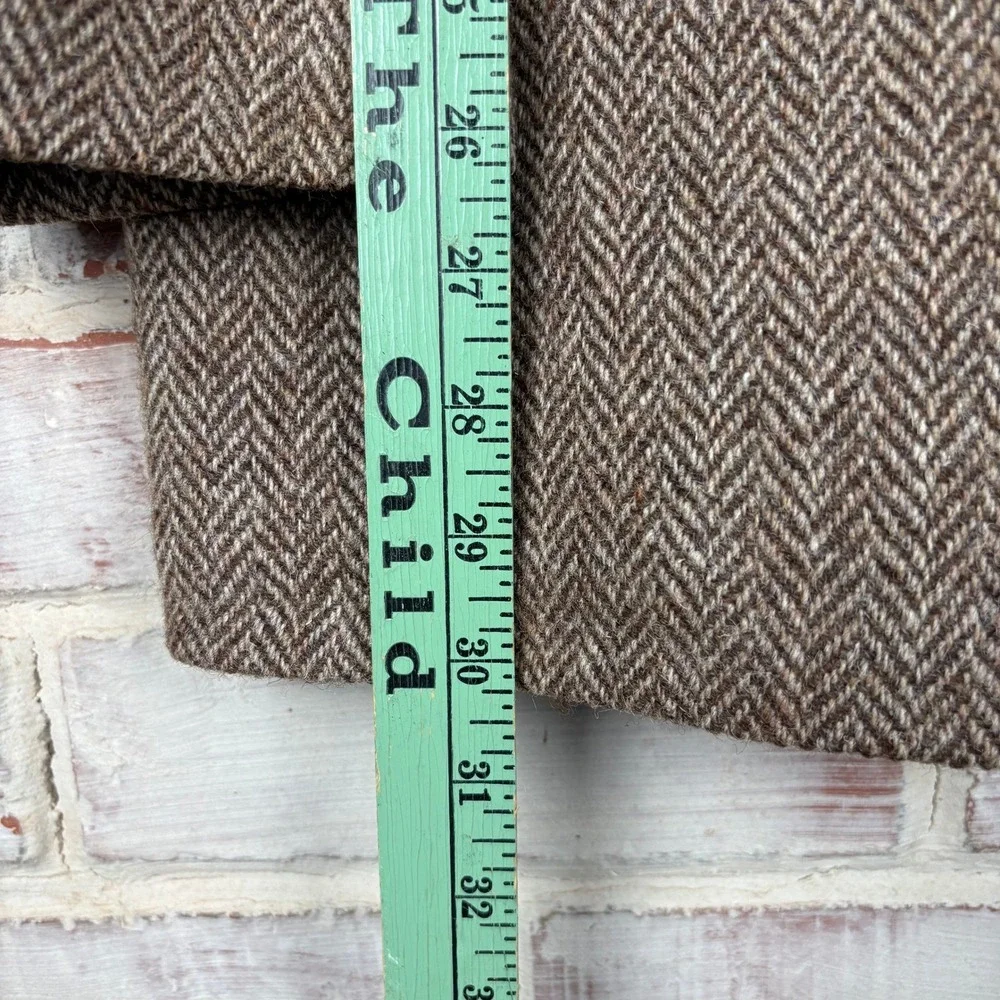Harris Tweed 100% Scottish Wool Blazer Herringbone Heritage Tailored Old Money